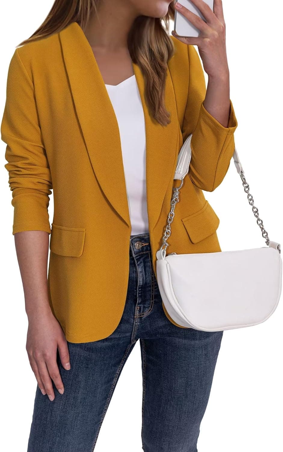 Ahlaray Professional Open-Front Blazer - Business Casual Essential - Image 1