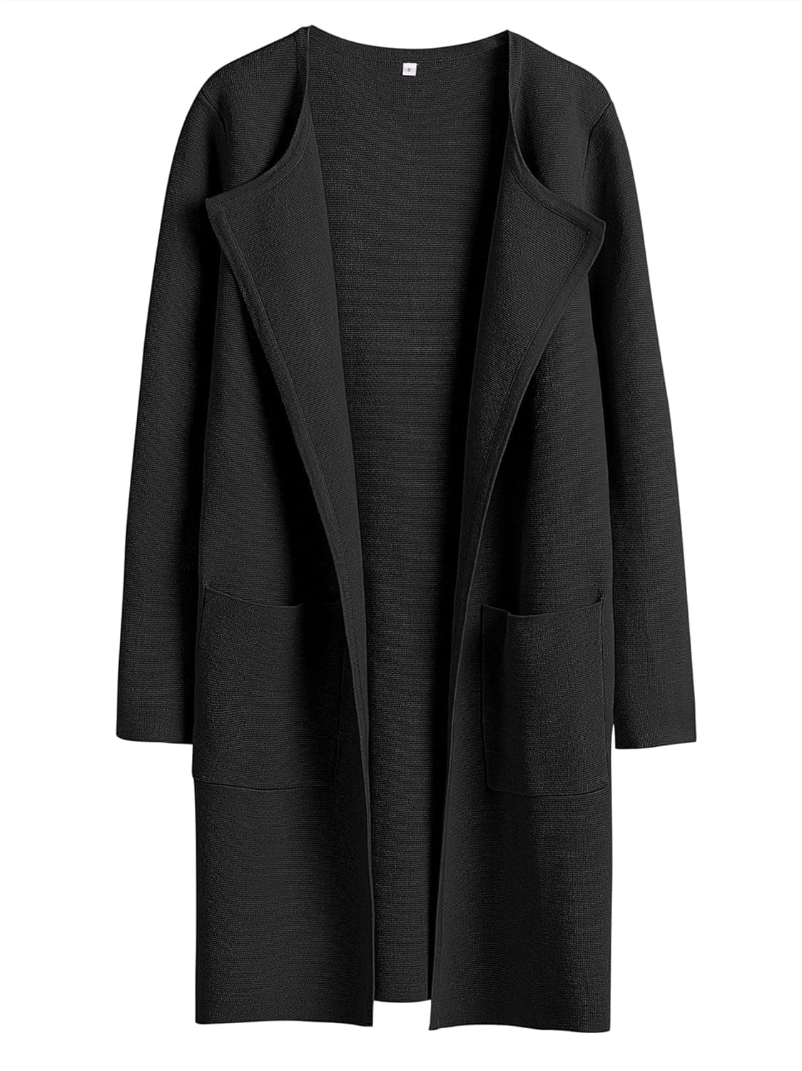 ANRABESS Long Open-Front Knit Cardigan - Image 1