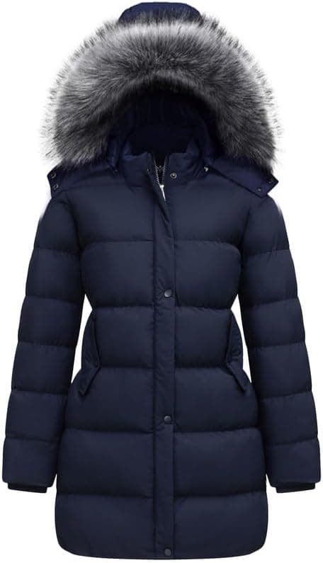 GGleaf Luxe Puffer Coat with Removable Fur Hood - Image 1