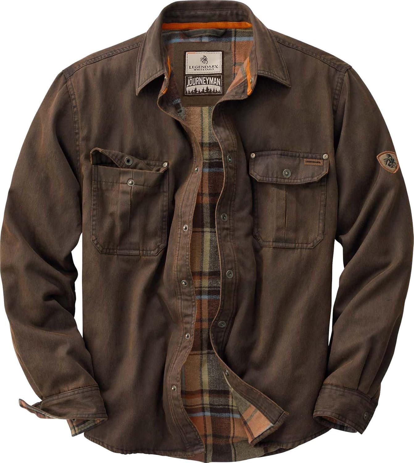 Legendary Whitetails Waxed Cotton Flannel-Lined Shirt Jacket - Image 1