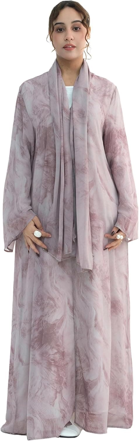 Zofocy Elegant Cardigan & Hijab Set - Islamic Modest Wear Collection - Image 1