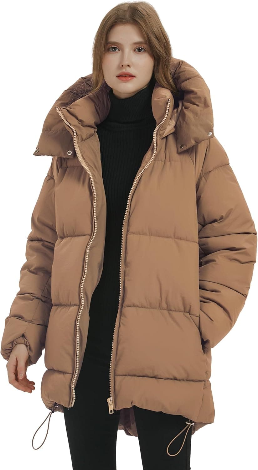 PEHMEA Mid-Length Hooded Puffer Jacket - Image 1