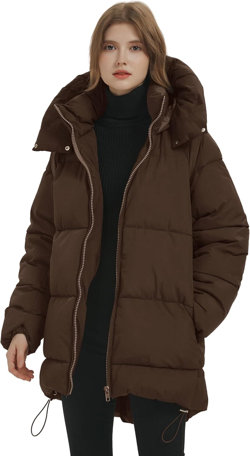 PEHMEA Mid-Length Hooded Puffer Jacket - Image 1