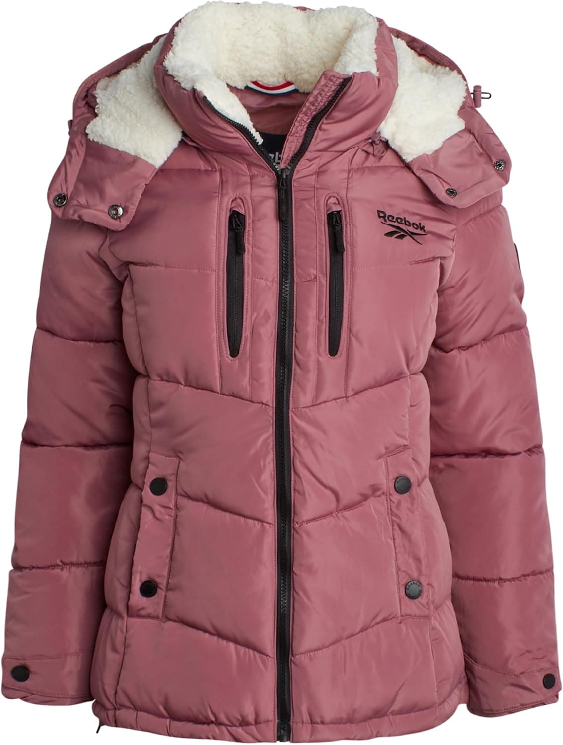 Reebok Heavyweight Puffer Jacket with Faux Fur Hood - Image 1