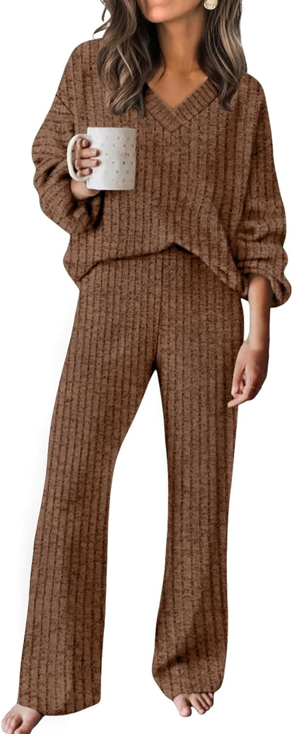 RUMIA Two-Piece Sweater Lounge Set - Cozy Matching Tracksuit - Image 1