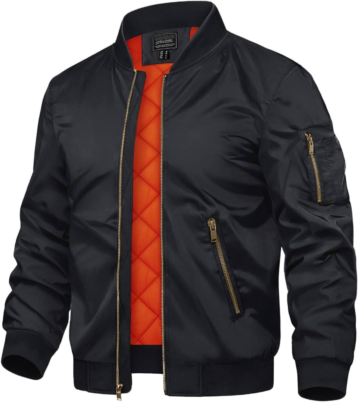 TACVASEN Classic Bomber Jacket - Men's Winter Windbreaker - Image 1