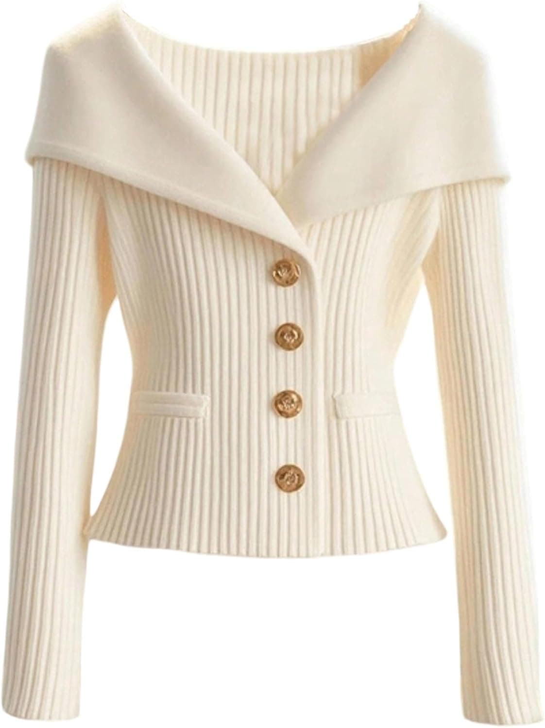 Verdusa Ribbed Button-Front Cardigan - Classic Tailored Fit - Image 1