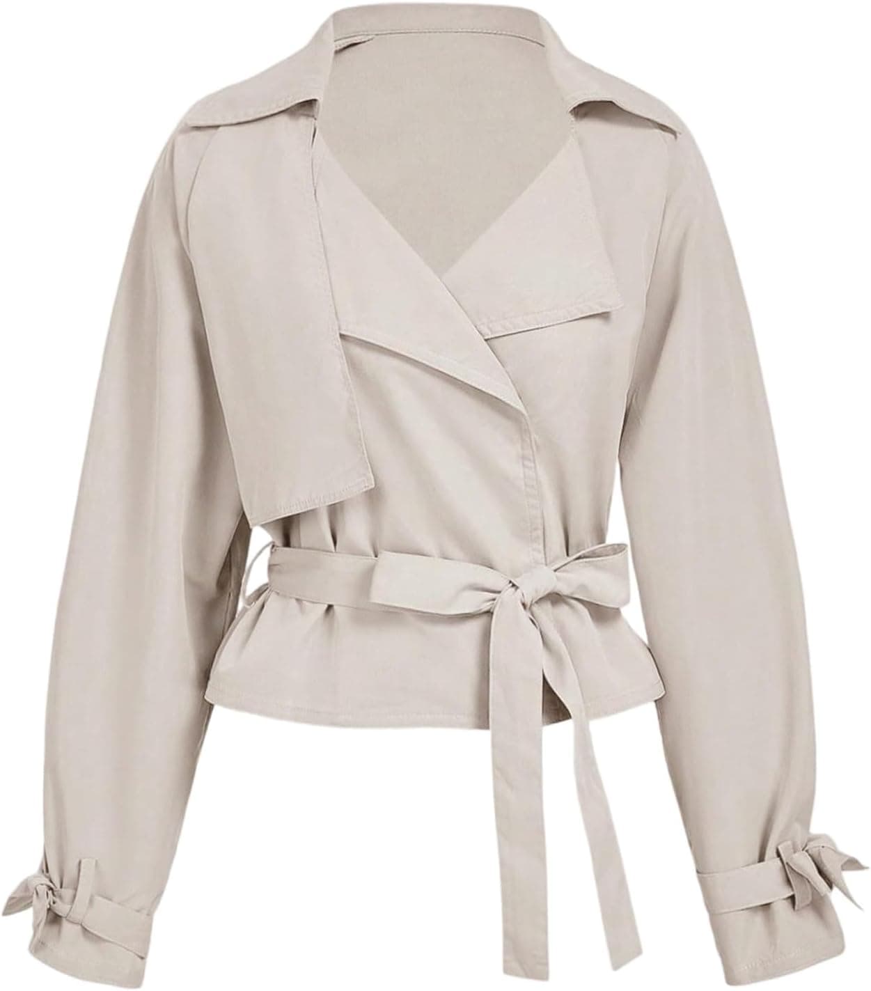 Verdusa Double Breasted Wrap Trench Coat with Belt - Image 1