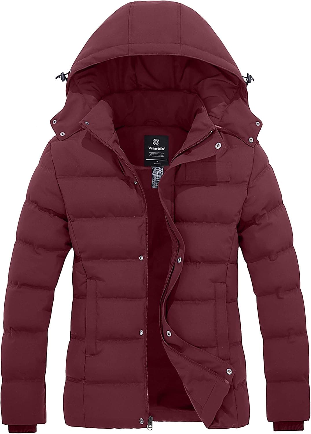 Wantdo Quilted Puffer Coat with Removable Hood - Image 1