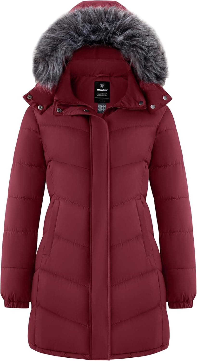 Wantdo Hooded Quilted Puffer Winter Coat - Long Length - Image 1