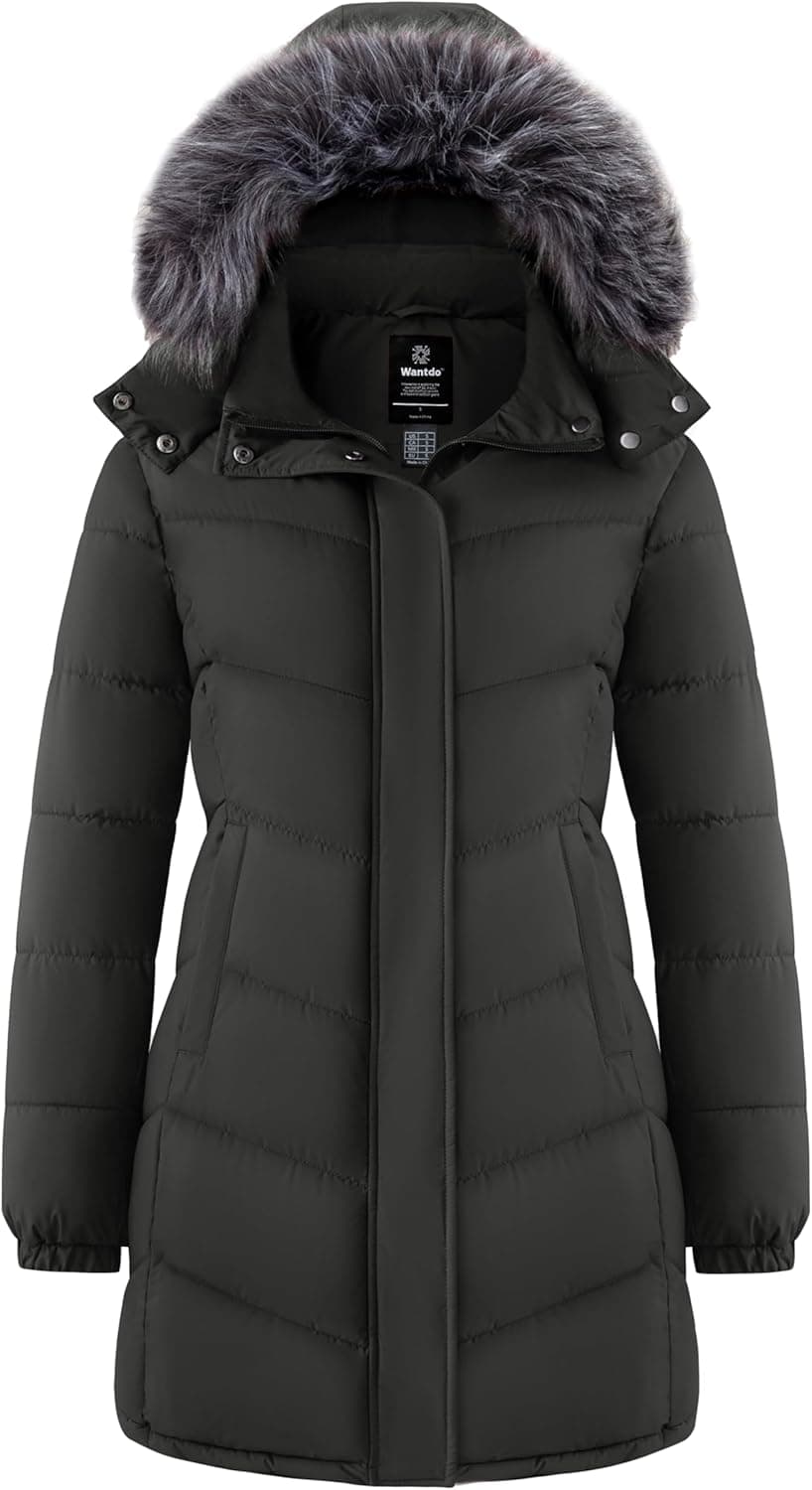 Wantdo Long Hooded Quilted Puffer Coat - Winter Warmth & Style - Image 1