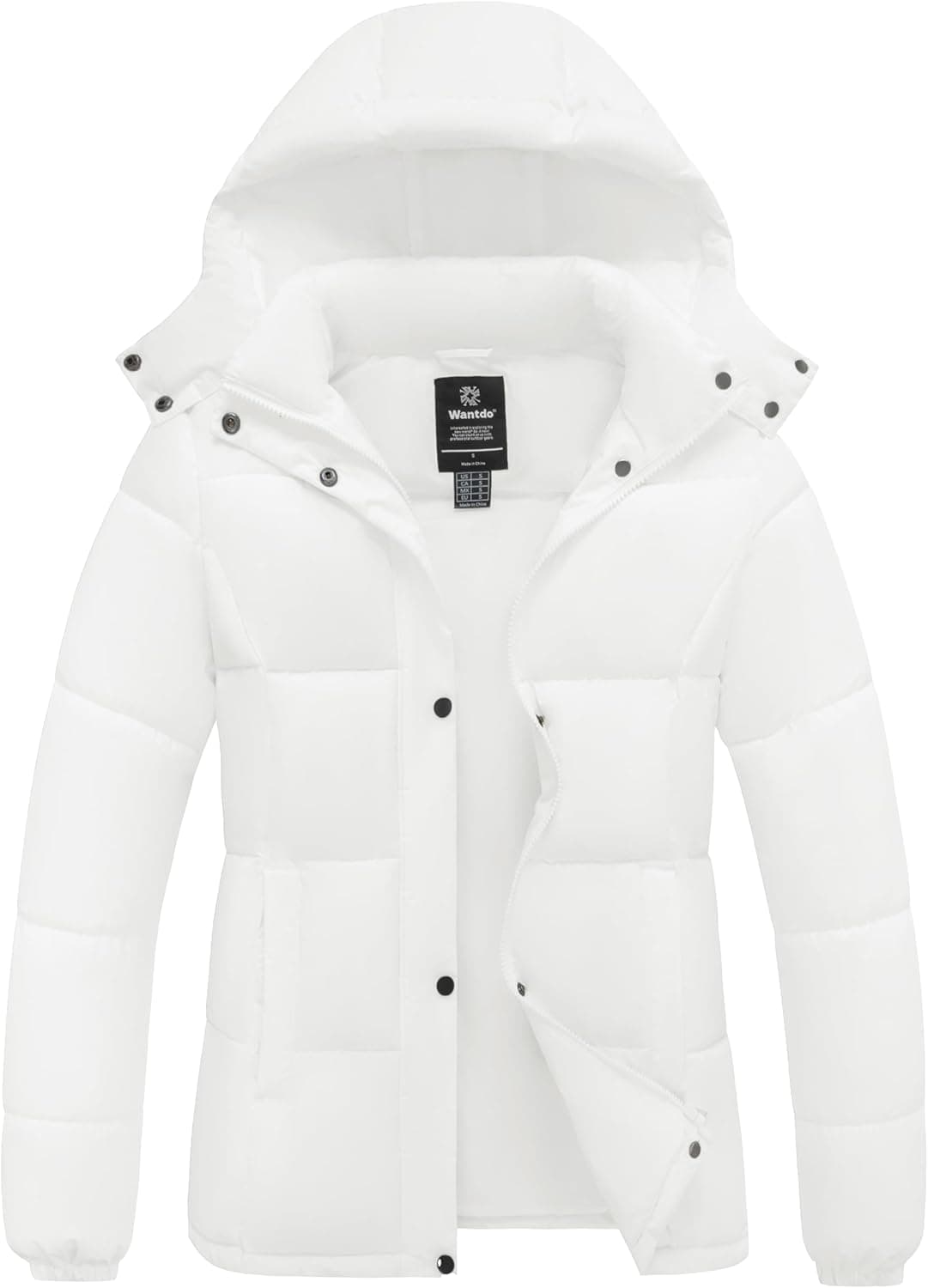 Wantdo Lightweight Puffer Jacket with Removable Hood - Image 1